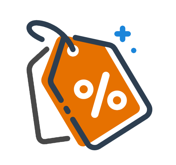 Korting sticker - promo - test